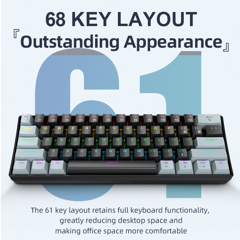 Laptop Accessories Uk - APAYADO K61 Mini teclado mecánico, con