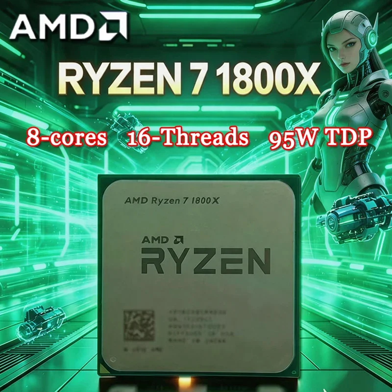 Amd Cpu Ryzen 7 - Procesador AMD Ryzen 7 1800X, R7