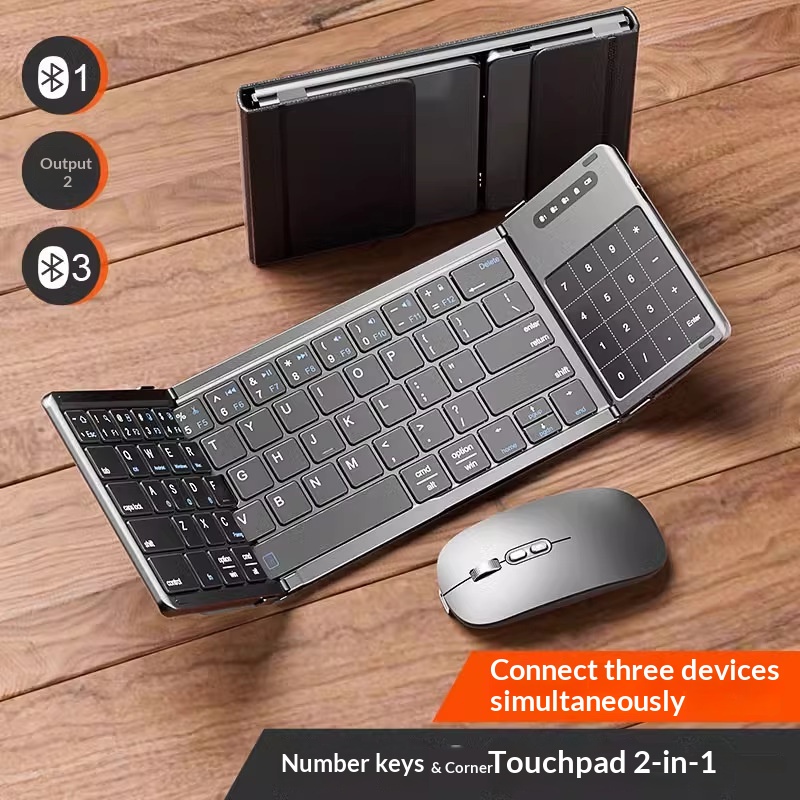 Laptop Accessories Holder - Teclado inalámbrico Bluetooth plegable Mengzu con