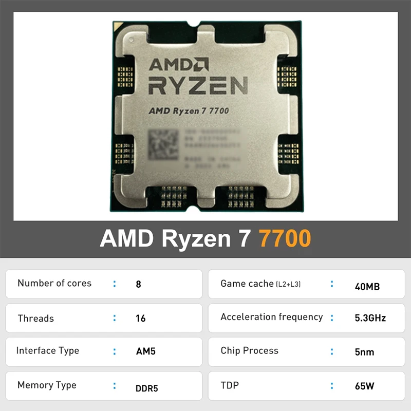 Procesador AMD Ryzen 7 7700 R7 - Amd Cpu Ryzen 7 reseña y precio