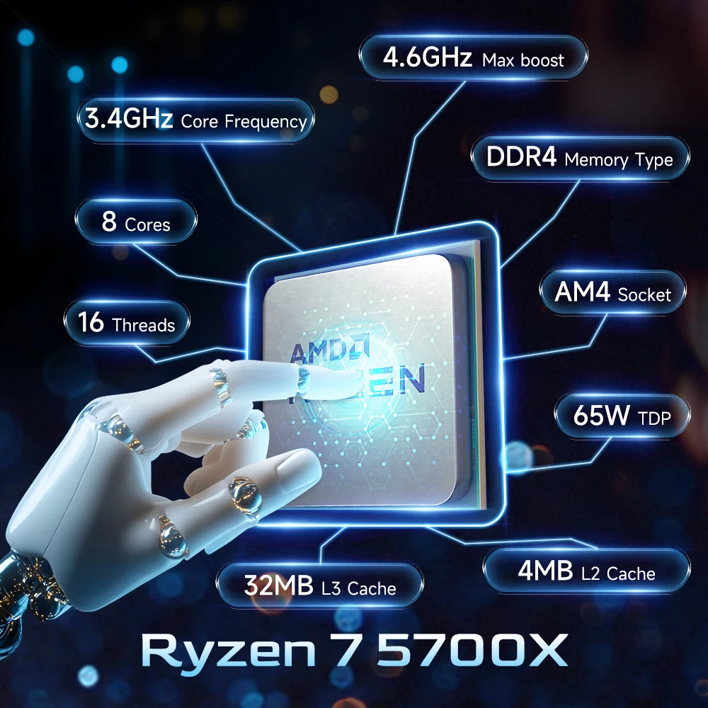 Procesador AMD Ryzen 7 5700X R - Amd Cpu Ryzen 7 reseña y precio