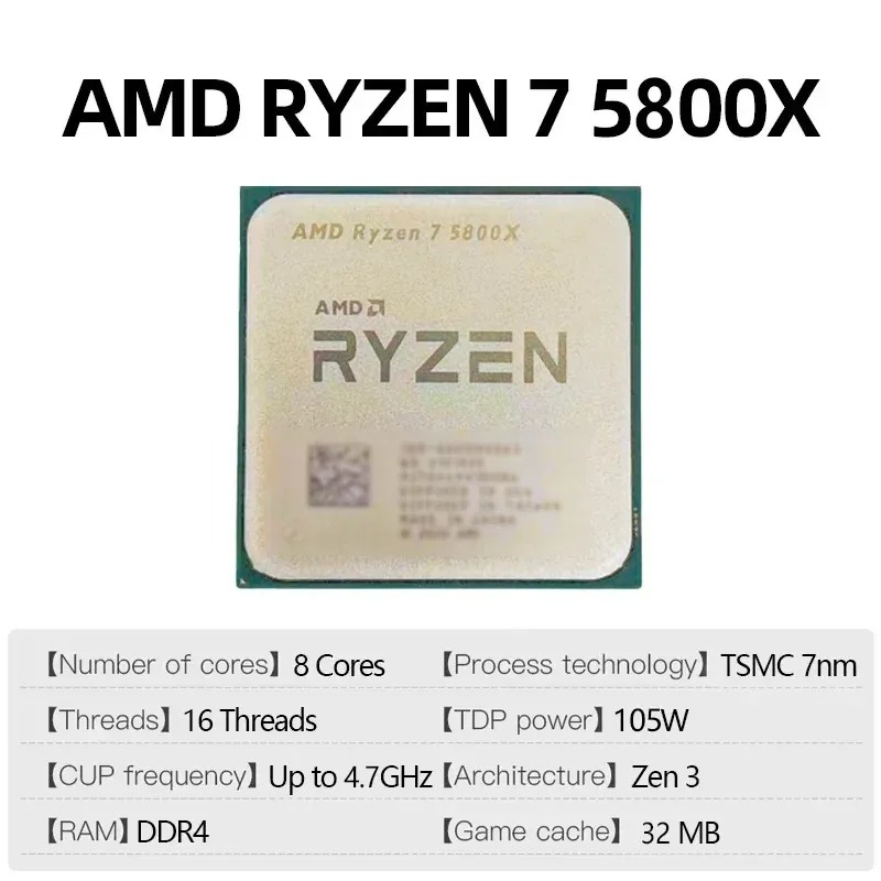 Procesador AMD Ryzen 7 5800X G - Amd Cpu Ryzen 7 reseña y precio