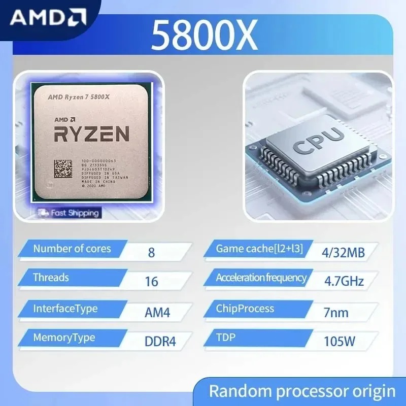 Procesador AMD 3.8 de 16 Hilos - Amd Cpu Ryzen 7 reseña y precio
