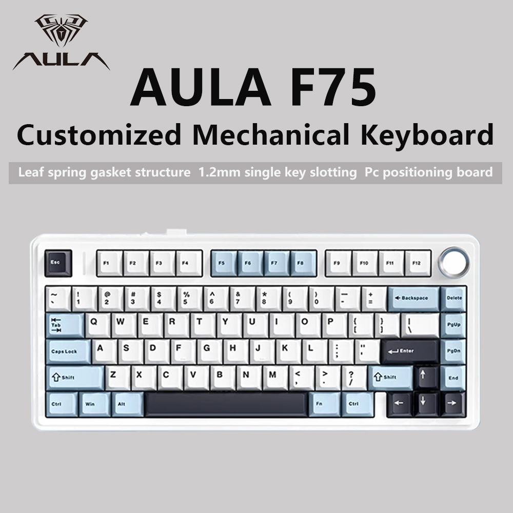 AULA-Teclado mecánico F75 2,4G - Laptop Accessories Uk reseña y precio