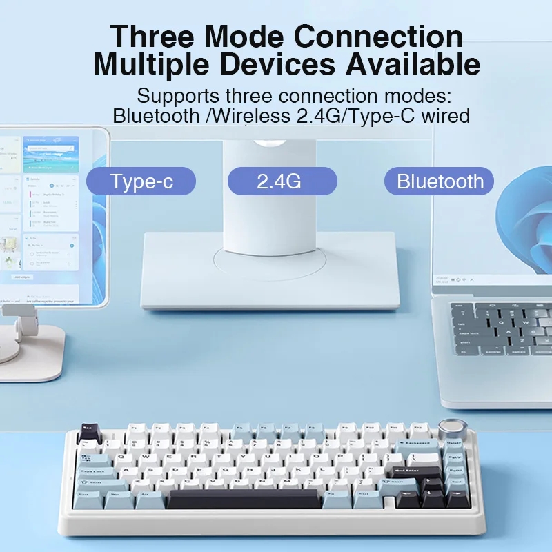 AULA-Teclado mecánico F75 2,4G - Laptop Accessories Uk reseña y precio