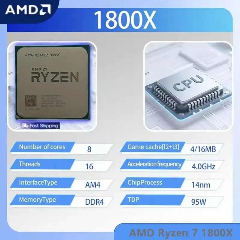 Procesador AMD Ryzen 7 1800X,  - Amd Cpu Ryzen 7 reseña y precio